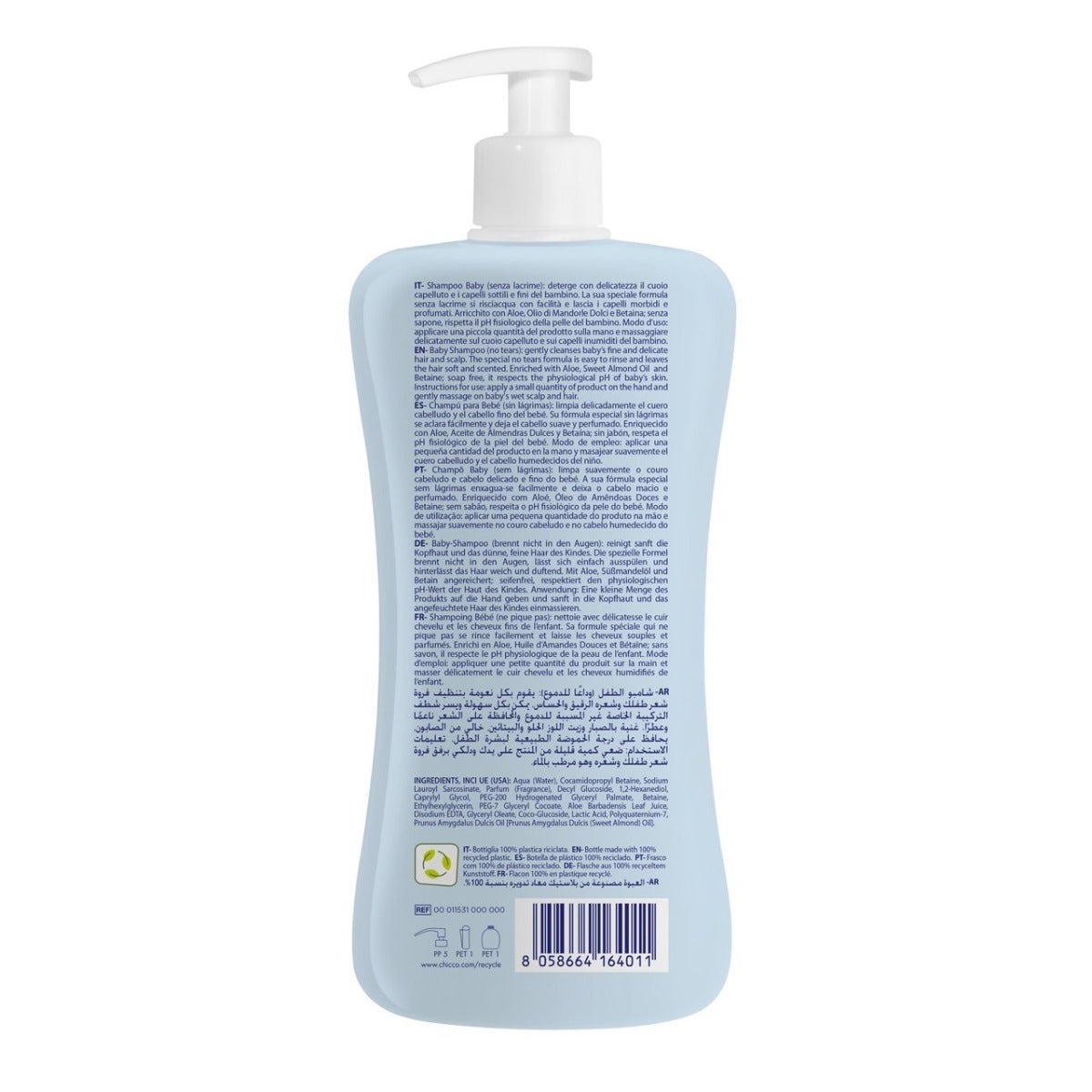 Chicco Natural Sensation Shampooing pour bébés 500 ml 0 mois+