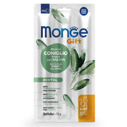 Monge Soft Sticks dentaires pour chats, lapin frais à la sauge 15 g