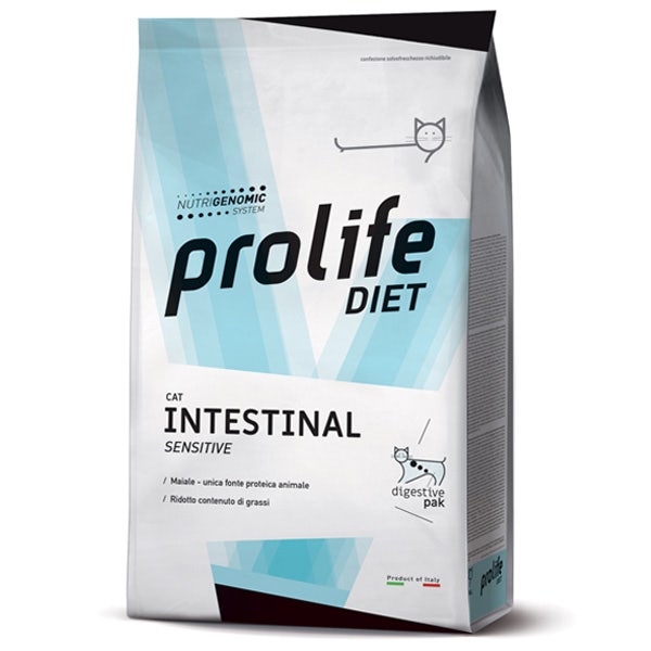 Prolife Cat Diet Intestinal Sensitive Croquettes pour chats adultes Sac de 1,5 kg