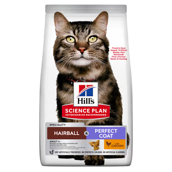 Hill's Science Plan Adult Hairball Indoor Nourriture pour chats au poulet 1,5 kg