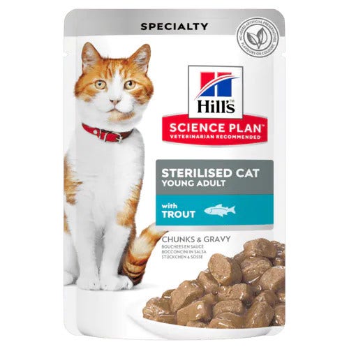 Hill's Science Plan Aliment pour chats à la truite, sachet de 85 g