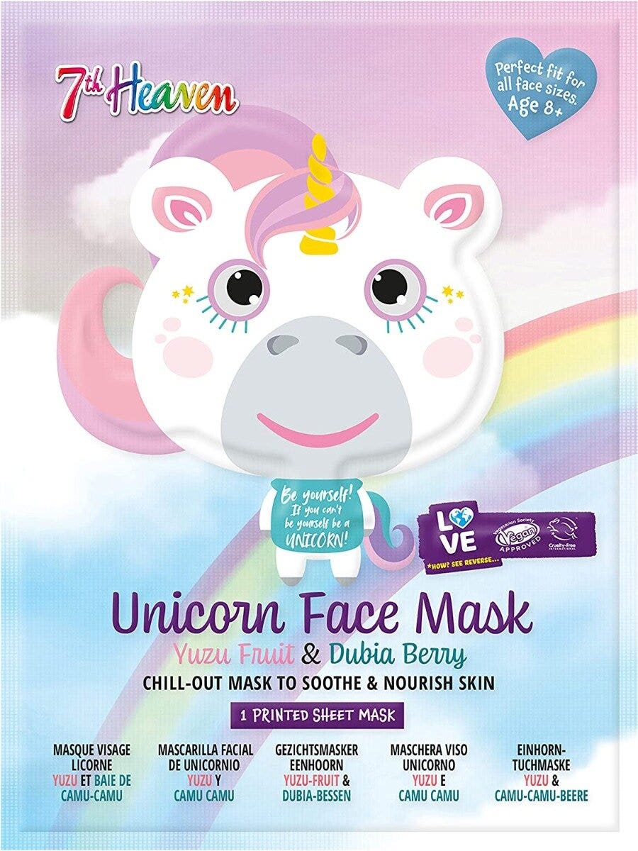 7th Heaven Masque en tissu pour le visage imprimé licorne pour adultes/enfants à partir de 8 ans