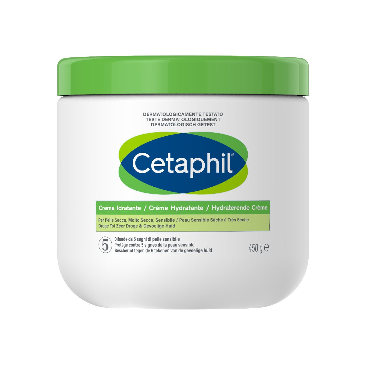 Cetaphil Crème Hydratante pour Peau Sèche 450 g Visage et Corps