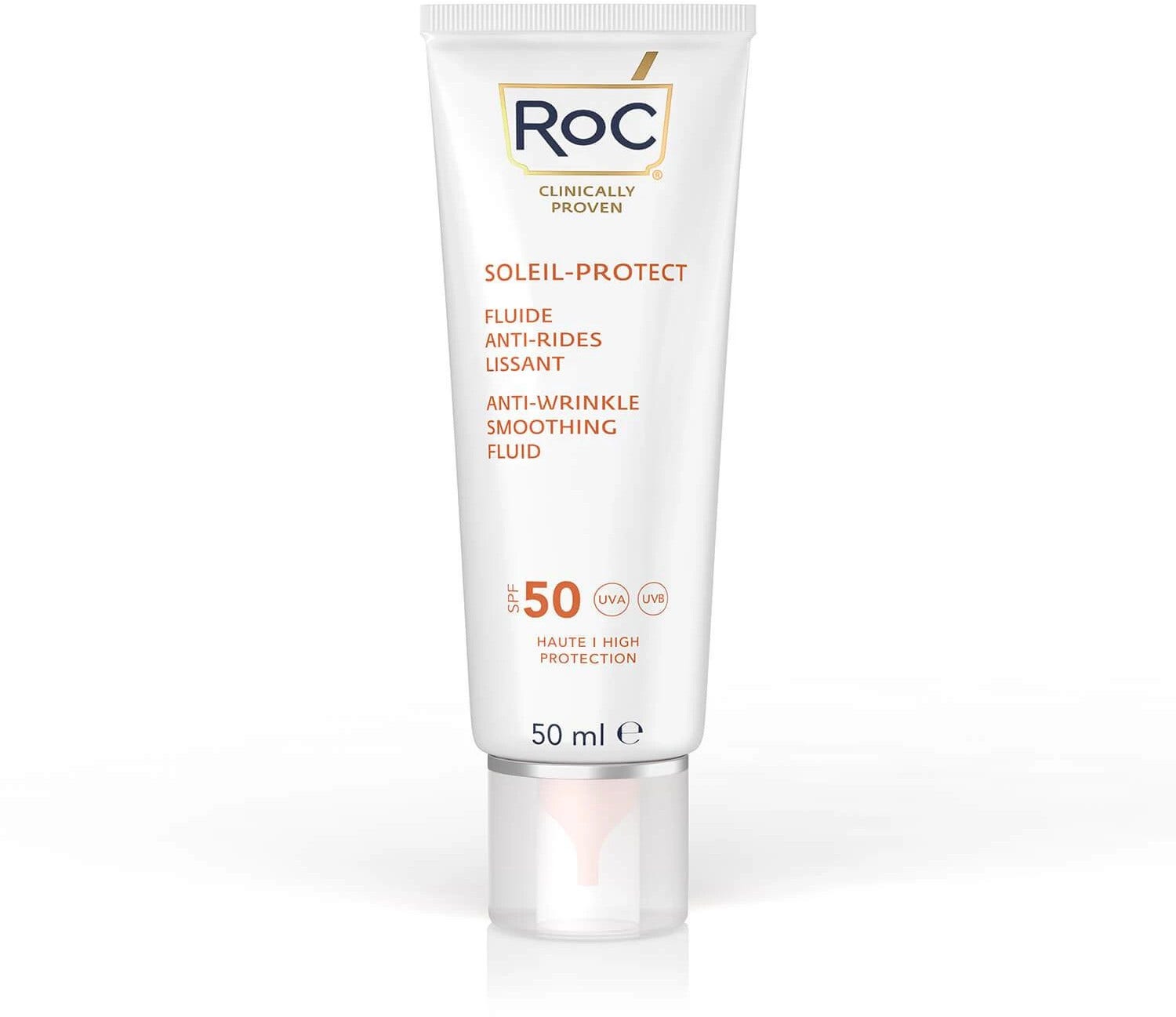 Roc Fluide solaire visage anti-rides lissant SPF50+ 50 ml