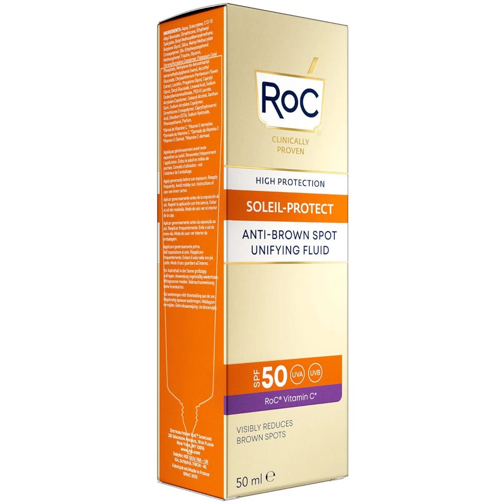 Roc Fluido Solare Viso Anti-Macchie Uniformante SPF50+ 50ml