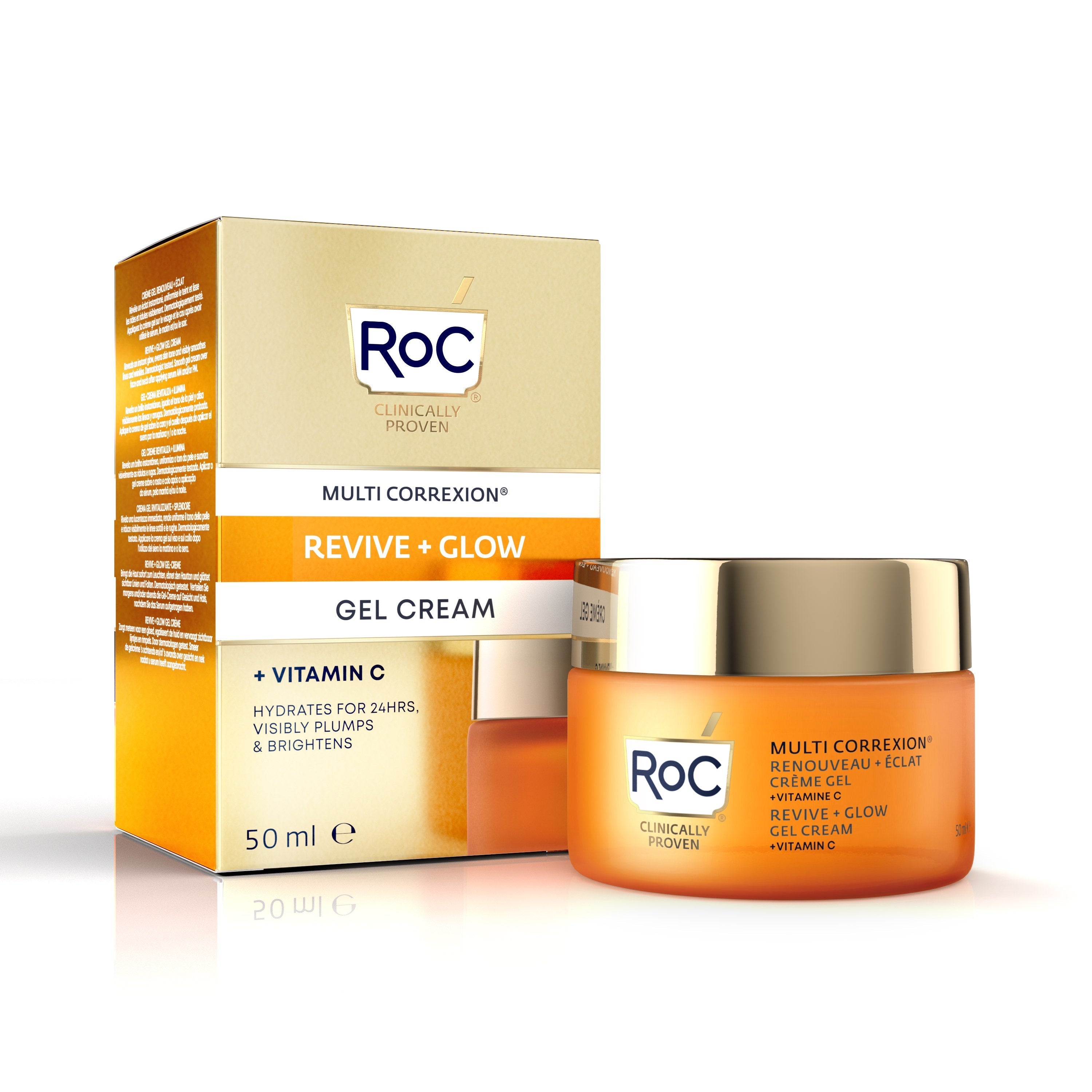 Roc Multi Correxion Revive&Glow Crema Viso Gel Illuminante 50ml