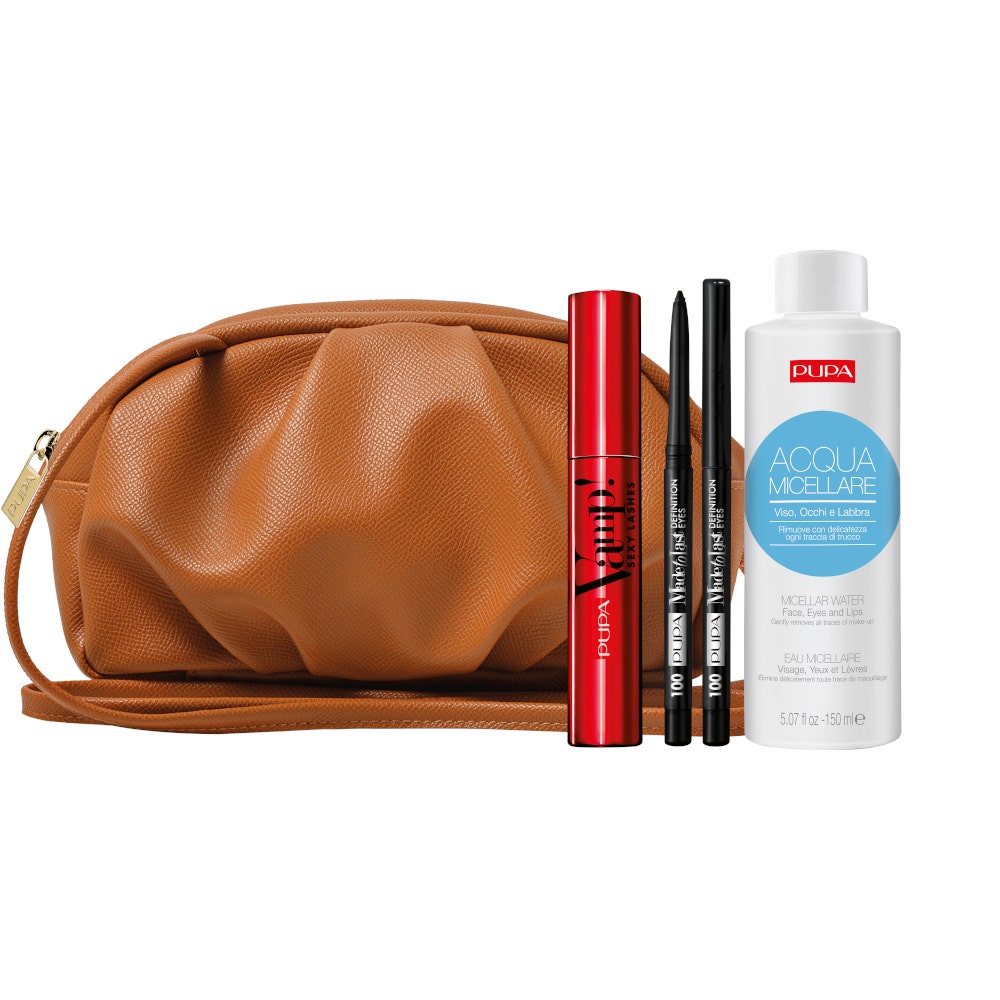 Kit Pupa Mascara Vamp! Sexy Lashes 12 ml + Crayon Definition Eyes 1 + Eau micellaire 200 ml + Pochette