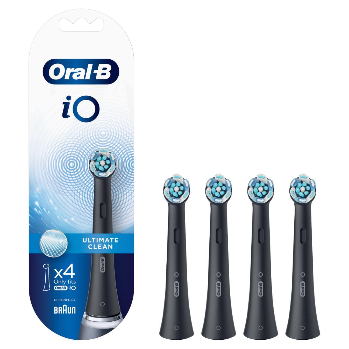Oral B Testine Di Ricambio Io Ultimate Clean Nere 4 Pezzi