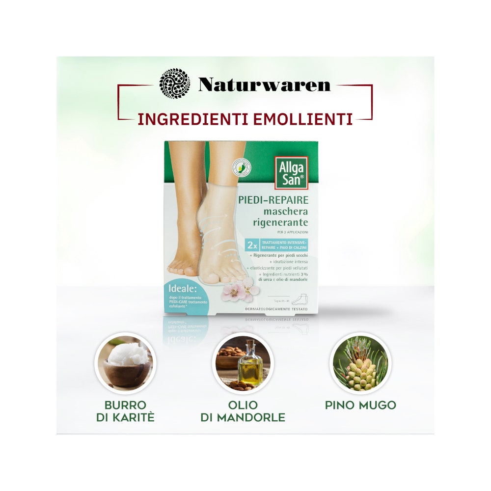 AllgaSan Piedi Repair Maschera Rigenerante 2 Trattamenti 28ml