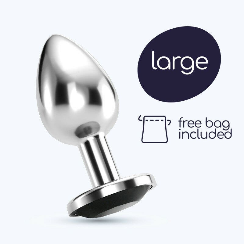 Crushious Plug Anale Bijou Gioiello Nero Grande