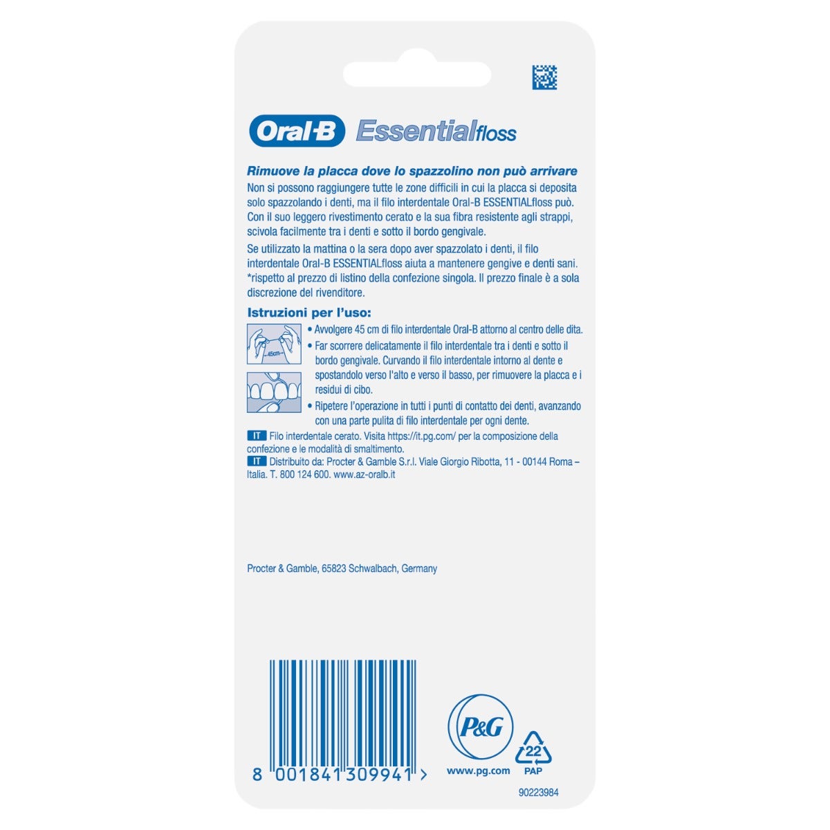 Oral-B Fil dentaire Essential saveur menthe 2x50m