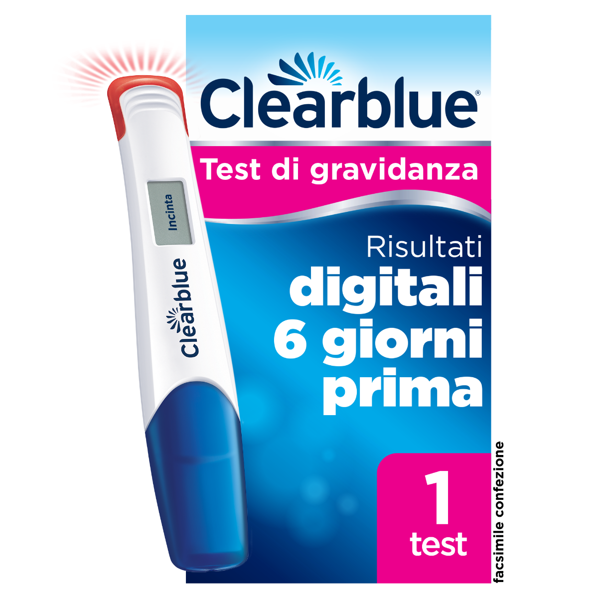 Clearblue Test de grossesse numérique précoce fiable 1 pièce