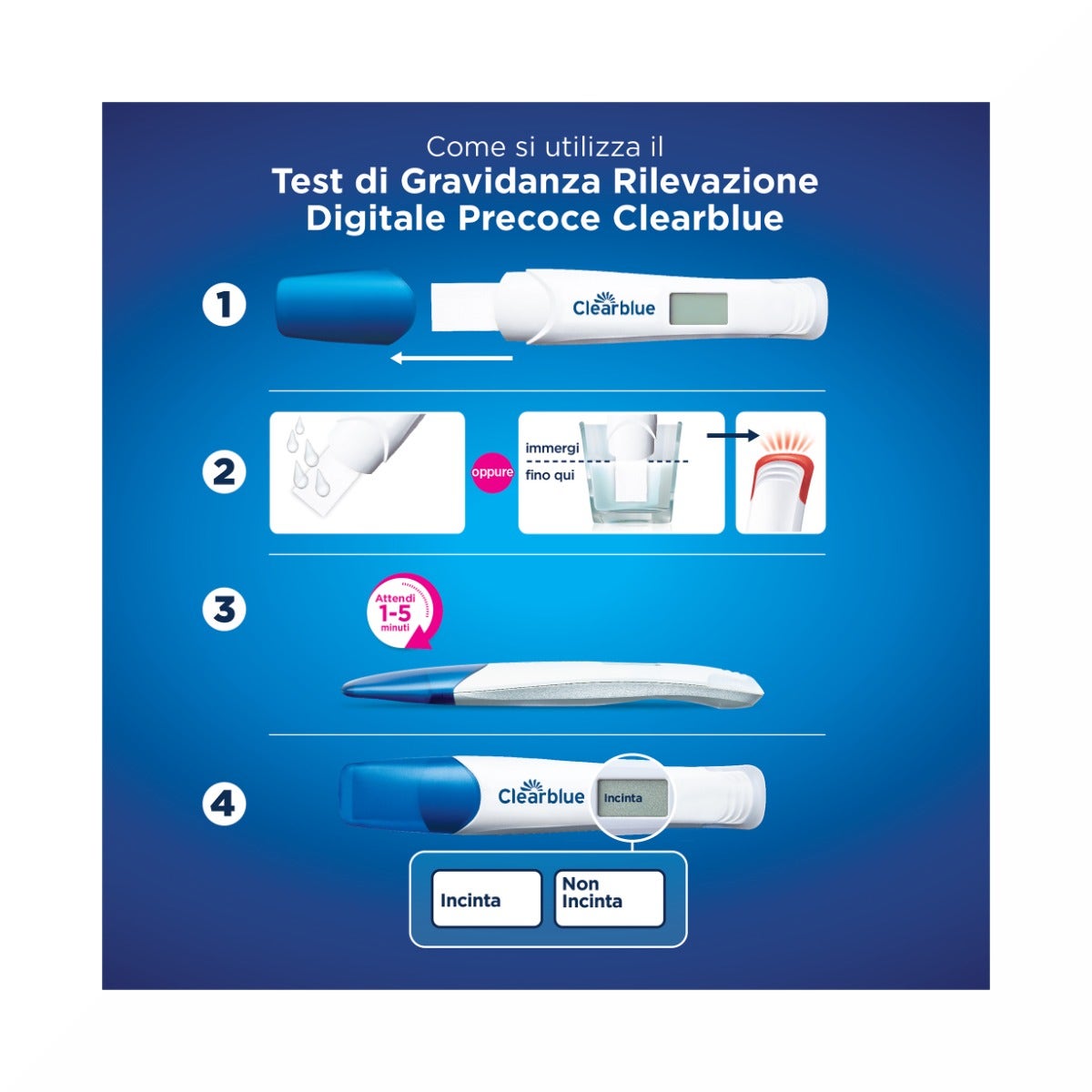 Clearblue Test de grossesse numérique précoce fiable 1 pièce