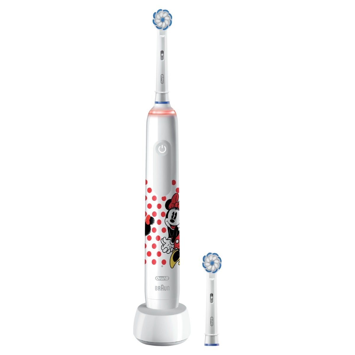 Oral-B Spazzolino Elettrico Ricaricabile Junior Minnie +6 Anni, 2 Testine, 1 Spazzolino