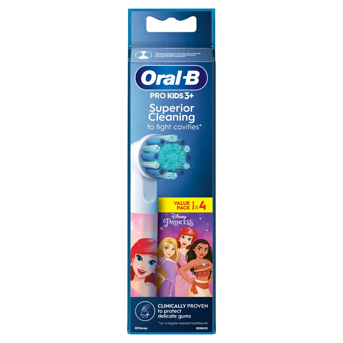 Oral-B Testine Di Ricambio Pro Kids Con Disney Cars o Principesse 4 Pezzi
