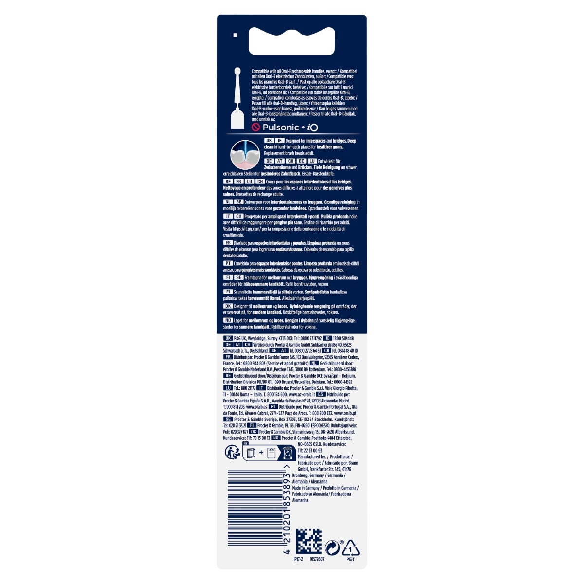 Oral-B Power Refill Interspace Ricarica Spazzolino Elettrico