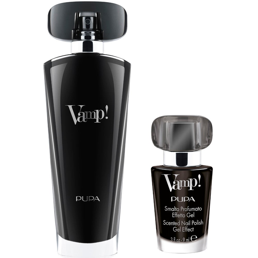 Kit Pupa Vamp Black Eau de Parfum 50 ml + Vernis parfumé effet gel 9 ml