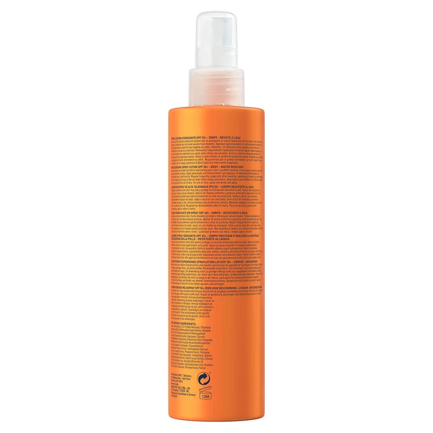 Roc Solare Corps Lotion Spray Hydratante SPF50+ 200 ml