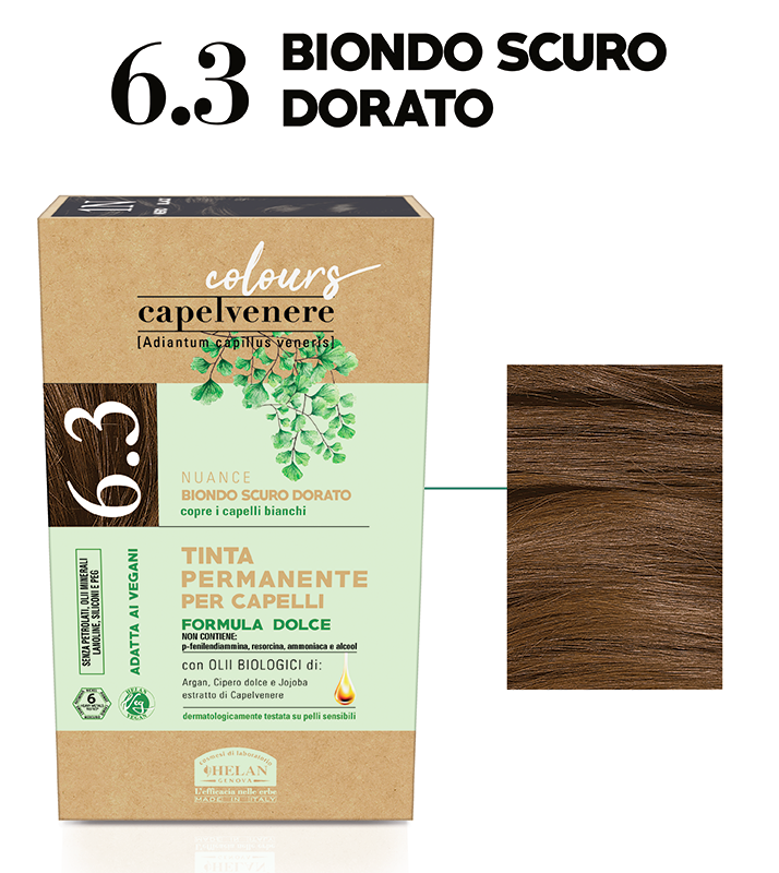 Helan Capelvenere Colours Tinta Capelli 6,3N Biondo Scuro Dorato