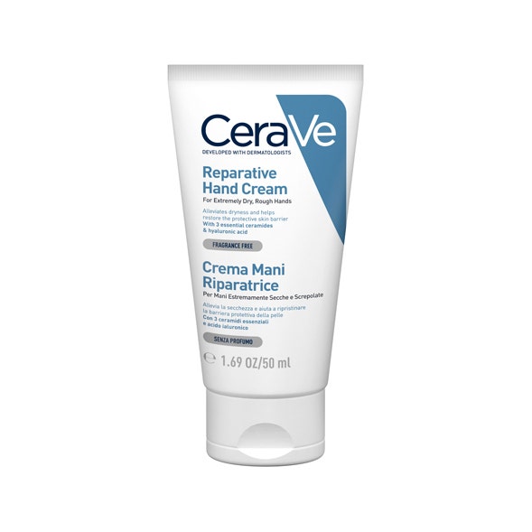 CeraVe Crème réparatrice pour les mains, hydratation intense à l'acide hyaluronique 50 ml