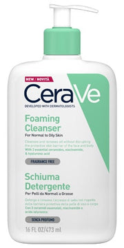 CeraVe Mousse Nettoyante Visage Peaux Grasses Séborégulatrice 473 ml