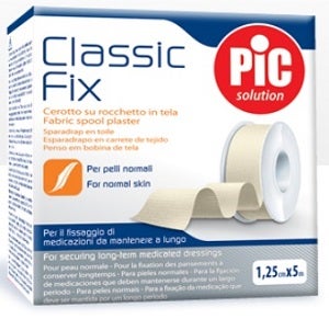 Pic Classic Fix Cerotto Rocchetto Tela Bianco 1,25cm x 5m