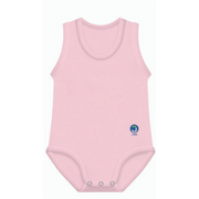 J Bimbi Body pour nouveau-né sans manches en coton bio 0-36 mois rose