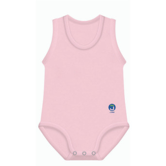 J Bimbi Body pour nouveau-né sans manches en coton bio 0-36 mois rose