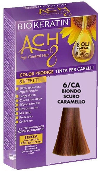 Biokeratin Ach8 Tinta per Capelli Biondo Scuro Caramello 6/CA