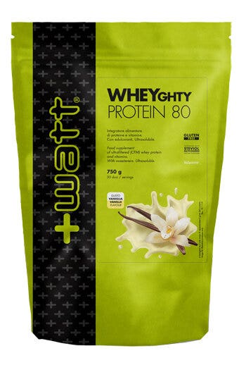 '+Watt Wheyghty Protein 80 sachets individuels, saveur vanille, 750 g