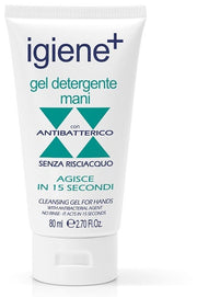 Igiene+ Gel nettoyant antibactérien pour les mains sans rinçage 80 ml
