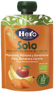 Hero Solo Smoothie aux fruits : pomme, banane et carotte, 100 % bio, 100 g