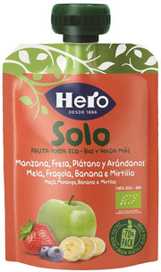 Hero Solo Frutta Frullata Mela Fragola Banana e Mirtilli 100% Bio 100g