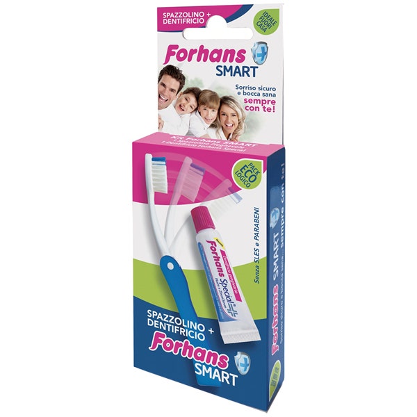 Forhans Smart Kit Igiene Orale Spazzolino Pieghevole + Dentifricio 12,5ml