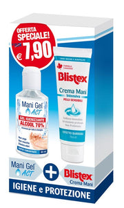 Blistex Crema Mani 75ml + Mani Gel Act Gel Igienizzante 80ml