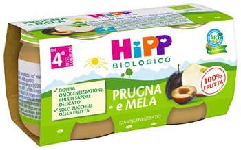 Hipp Purée de prune et pomme 4M+ 2x80g
