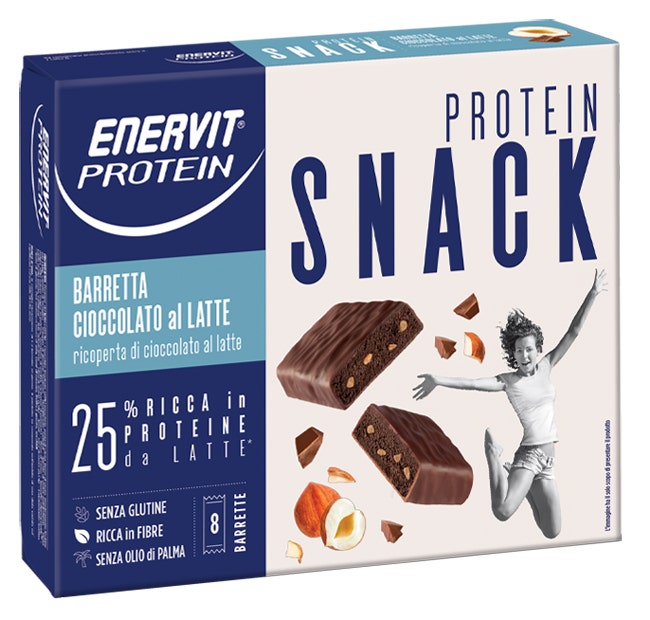 Enervit Protein Snack 8 Barrette Cioccolato Latte