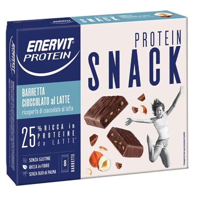 Enervit Protein Snack 8 Barrette Cioccolato Latte