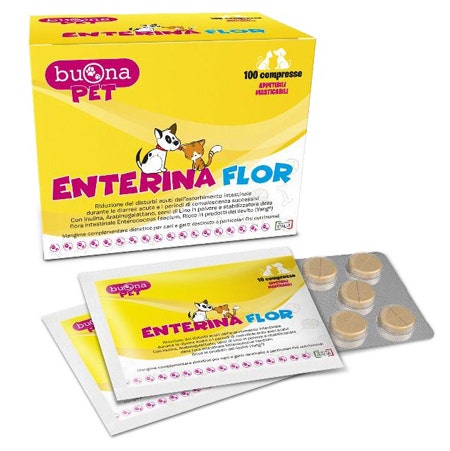 Buona Pet Enterina Flor Aliment complémentaire pour chiens/chats 100 comprimés