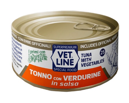 Vet Line Per Gatto Tonno Con Verdurine In Salsa 70g