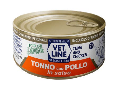 Vet Line Per Gatto Tonno Con Pollo In Salsa 70g