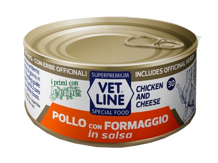 Vet Line Per Gatto Pollo Con Formaggio In Salsa 70g