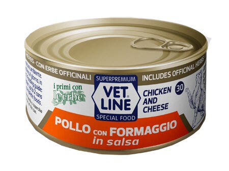 Vet Line Per Gatto Pollo Con Formaggio In Salsa 70g