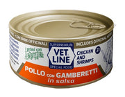 Vet Line Per Gatto Pollo Con Gamberetti in Salsa 70g