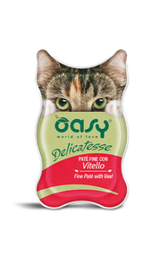 Oasy Wet Cat Delicatessse Patè Con Vitello Per Gatti 85g