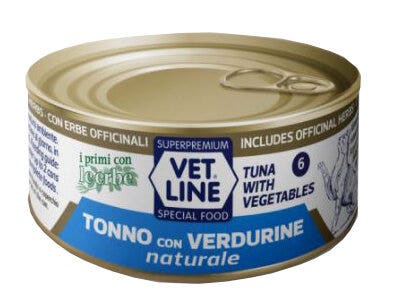 Vet Line Chat Thon et Légumes Boîte 70 g