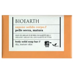 Bioearth Sapone Solido Corpo Olio Argan/Burro Karitè Pelle Secca/Matura 150g