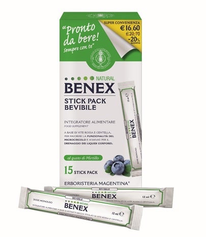 Benex Natural à boire, 15 sticks - Complément alimentaire naturel
