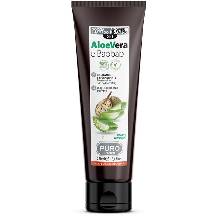 Forhans Puro Doccia Shampoo Idratante/Rigenerante Aloe E Baobab 250ml