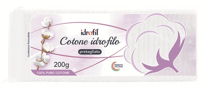 Idrofil Coton hydrophile prédécoupé 200 g